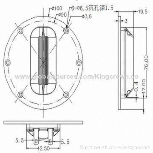 30W Ribbon Tweeter with Frequency Range from 1.5-32kHz